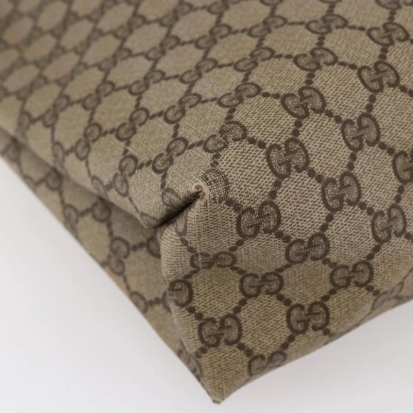 GUCCI GG Supreme Tote Bag PVC Beige Gold - Picture 9 of 16